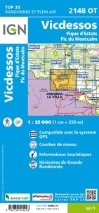 Vicdessos, Pique d'Estats et Pic du Montcalm. 1/25 000
