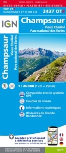  IGN - Champsaur, Vieux Chaillol, Parc national des Ecrins - 1/25 000, plastifiée-résistante.