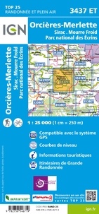 Orcières-Merlette, Sirac, Mourre Froid, Parc national des Ecrins. 1/25 000