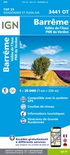  IGN - Barrême - Vallée de l'Asse, PNR du Verdon : 1/25 000.