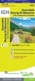  IGN - Grenoble, Bourg-saint-Maurice, Parc national de la Vanoise - 1/100 000.