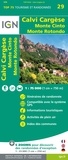  IGN - Calvi Cargèse, Monte Cinto, Monte Rotondo - 1/75 000.