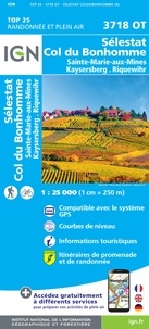 IGN - Sélestat, Col du Bonhomme, Sainte-Marie-aux-Mines, Kaysersberg, Riquewihr - 1/25 000.