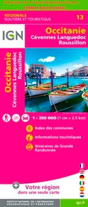  IGN - Occitanie, Cévennes, Languedoc-Roussillon - 1/250 000.