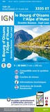  IGN - Le Bourg d'Oisans, l'Alpe d'Huez, Grandes Rousses, Sept Laux - 1/25 000.