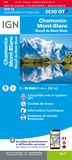  IGN - Chamonix-Mont-Blanc, Massif du Mont Blanc - 1/25 000, recto-verso, plastifiée, résistante.