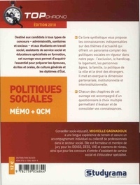 Politiques sociales. Mémo + QCM  Edition 2018