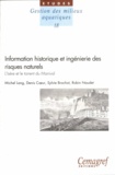 Michel Lang - Information historique et ingénierie des risques naturels : l'Isère et le torrent du Manival.