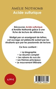 Amélie Nothomb, Acide sulfurique. Analyse littéraire