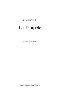 Fiche de lecture La Tempête de William Shakespeare (analyse littéraire de référence et résumé complet)