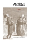 Geneviève Sicotte et Stéphane Vachon - Études françaises. Volume 43, numéro 2, 2007 - 1857. Un état de l’imaginaire littéraire.