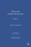 Thomas De Koninck - Œuvres de Charles De Koninck. Tome IV. Inédits et témoignages.