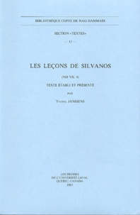 Yvonne Janssens - Les leçons de Silvanos - (NH VII, 4).