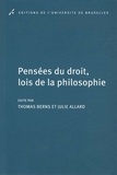 Thomas Berns et Julie Allard - Pensées du droit, lois de la philosophie.