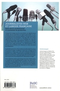 Journalistes web et langue française. Entre devoir professionnel et contraintes de production