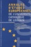  Bruylant - Annales d'études européennes de l'Université catholique de Louvain - Volume 5, La Belgique et l'Europe.
