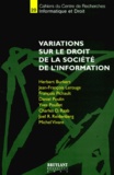 Collectif - Variations Sur Le Droit De La Societe De L'Information.