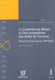 Dean Spielmann - Le Luxembourg devant la Cour européenne des droits de l'homme - Recueil de jurisprudence (1995-2003).