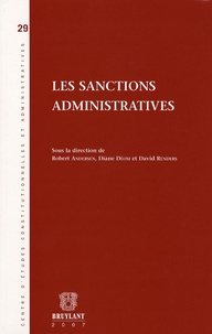 Robert Andersen et Diane Déom - Les sanctions administratives.