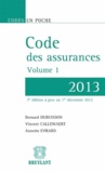 Bernard Dubuisson et Vincent Callewaert - Code des assurances 2013 - 2 volumes.