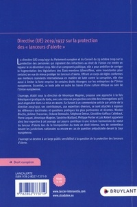 Directive (UE) 2019/1937 sur la protection des "lanceurs d'alerte". Commentaire article par article