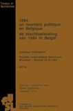 R. Falter et J. Lory - 1884 : un tournant politique en Belgique.