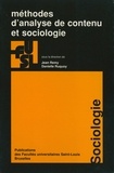 Jean Rémy et Danielle Ruquoy - Méthodes d’analyse de contenu et sociologie.