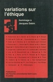  FU Saint-Louis - Variations sur l'éthique - Hommage à Jacques Dabin.