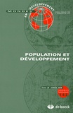 Serge Feld - Mondes en développement N° 142/2008/2 : Population et développement.