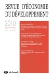 Francisco Serranito et Désiré Avom - Revue d'économie du développement N° 2, Juin 2010 : .