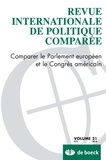  XXX - Revue internationale de politique comparée N° 3/2014 : 2014/3 comparer le parlement europeen et le congres ameri.