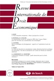  XXX - Revue Internationale de Droit Economique N° 4/2014 : .