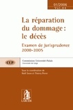 Noël Simar et Thierry Papart - La réparation du dommage : le décès - Examen de jurisprudence 2000-2005.