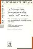 Sébastien Van Drooghenbroeck - La Convention européenne des droits de l'homme - Trois années de jurisprudence de la Cour européenne des droits de l'homme 2002-2004.