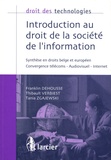 Franklin Dehousse et Thibault Verbiest - Introduction au droit de la société de l'information - Synthèse en droits belge et européen.