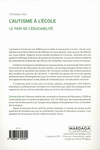 L'autisme à l'école. Le pari de l'éducabilité