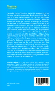 Chroniques sur une Union européenne en mal de réforme. Repères d'orientation critique