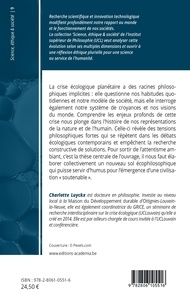 Ecophilosophie. Racines et enjeux philosophiques de la crise écologique