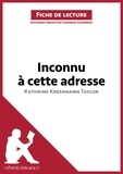 Sandrine Guihéneuf - Inconnu à cette adresse de Kathrine Kressmann Taylor - Fiche de lecture.