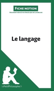Angélique de Laforcade - Le langage (fiche notion) - Comprendre la philosophie.