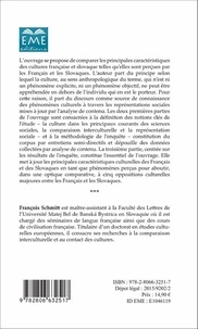 Cultures française et slovaque. Analyses comparatives de représentations sociales