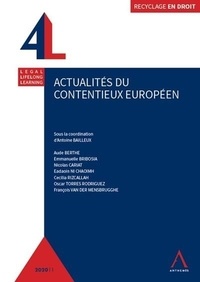 Antoine Bailleux - Actualités du contentieux européen.