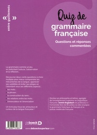Quiz de grammaire française. Questions et réponses commentées