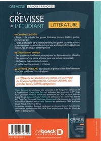 Le Grevisse de l'étudiant Littérature. Les grands genres littéraires - Histoire de la littérature en 165 textes - Lexique des termes techniques