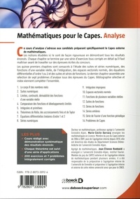 Mathématiques pour le Capes. Analyse