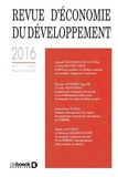  De Boeck - Revue d'économie du développement N° 1/2016 : Varia.