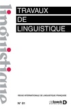  Collectif - Travaux de linguistique 2020/2 - 81 - Varia.
