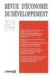  Collectif - Revue d'économie du développement 2019/3.