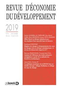  Collectif - Revue d'économie du développement 2019/4.