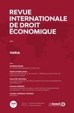  Collectif - Revue internationale de droit économique 2018/1 - Varia.